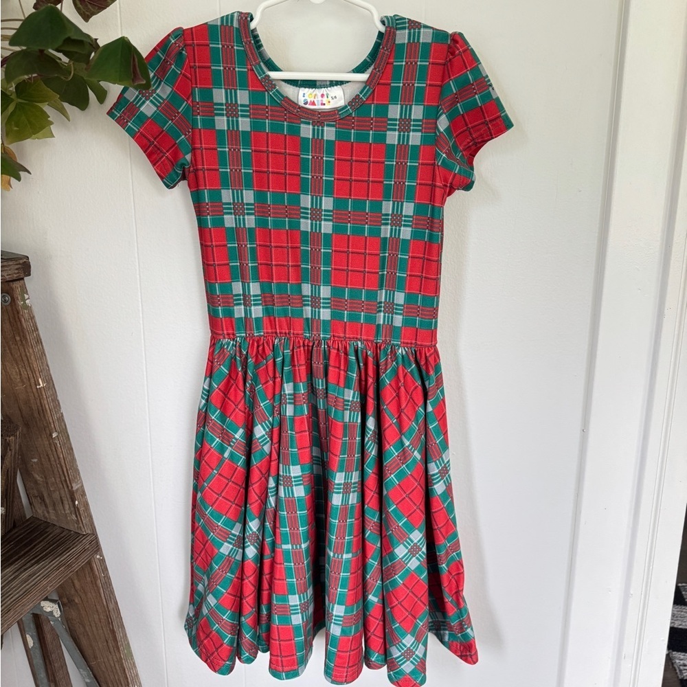🎄 Holiday Plaid Twirl Dress 5/6 ✨
